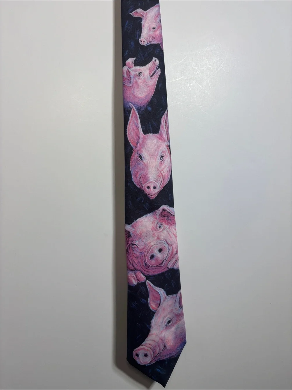 Vintage 1989 Ralph Marlin Pig Tie! Excellent Used Condition! EUC